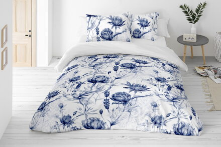 4 set obliečok MAKOSATÉN Elodie Modrá 4 set obliečok MAKOSATÉN Elodie Modrá